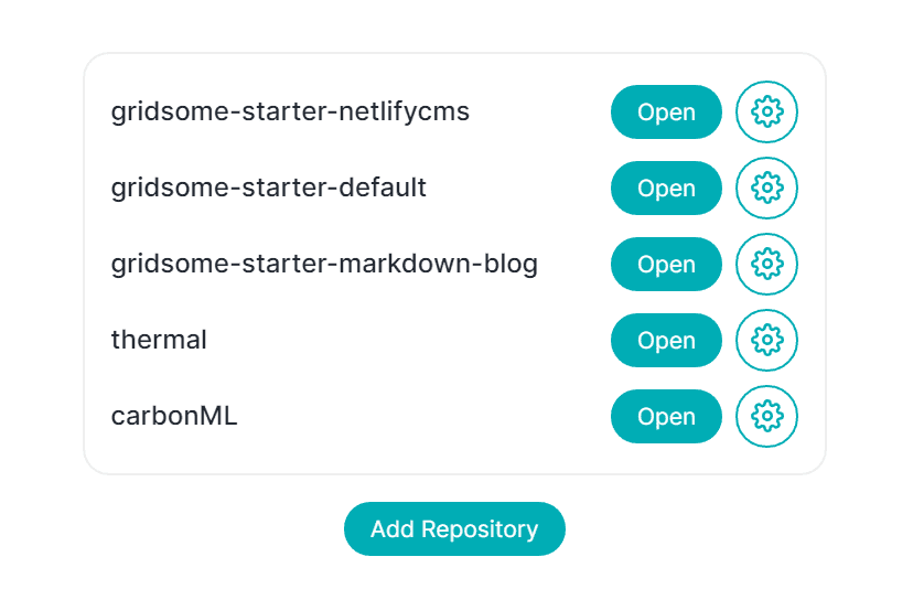 Repository list