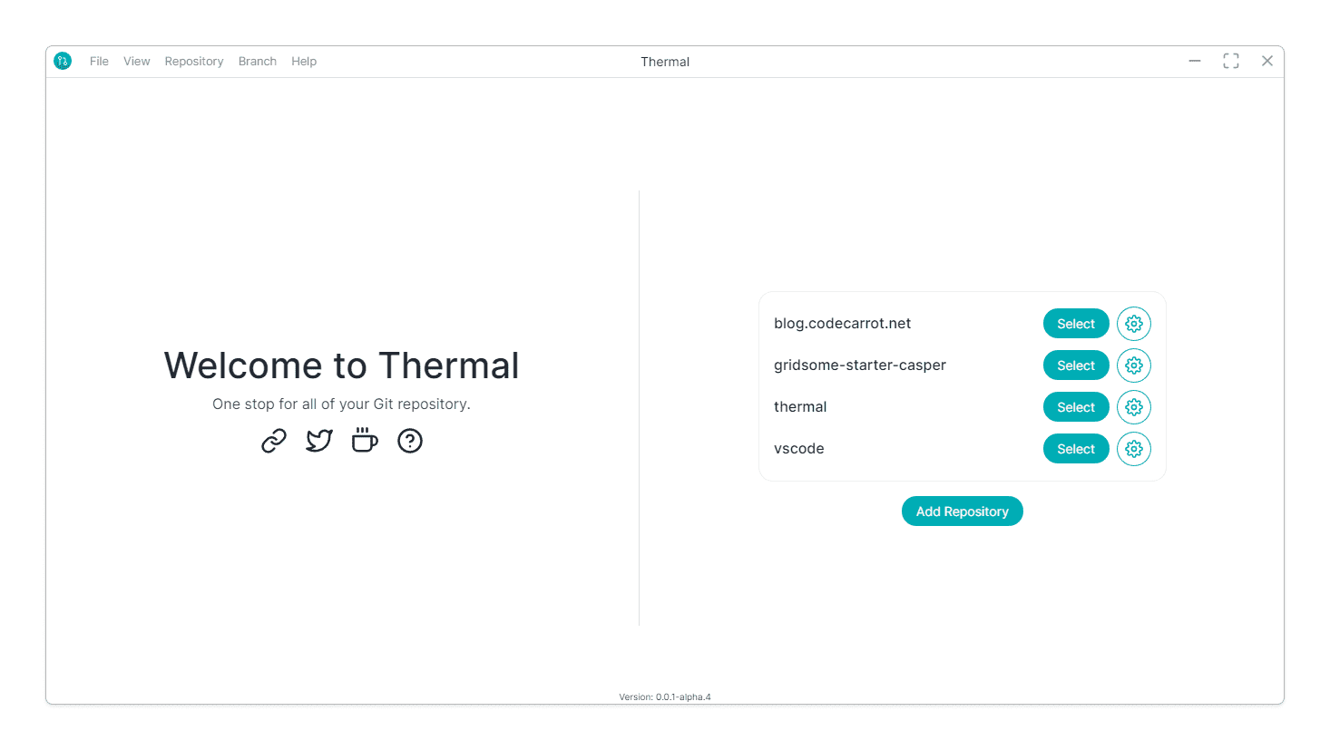 Thermal home screen